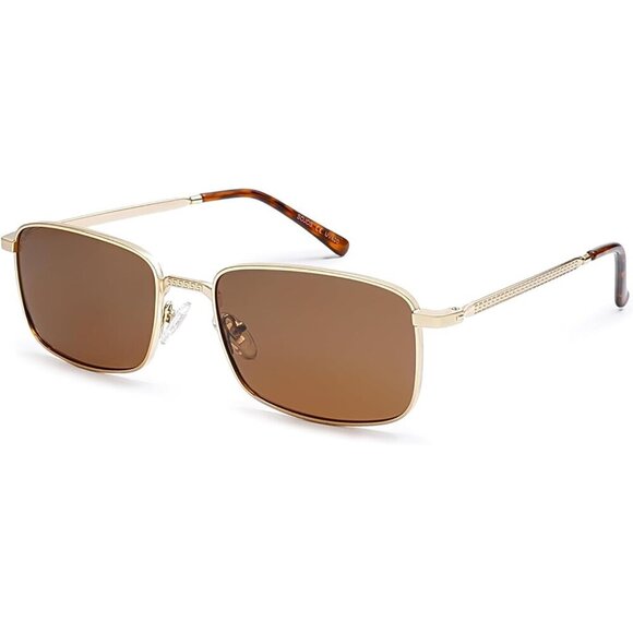 Vintage Square Sunglasses Men Women UV400 Polarized Metal Frame Classic